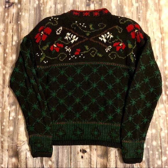 Vintage ugly Christmas sweater with skier design - Picture 2 of 8